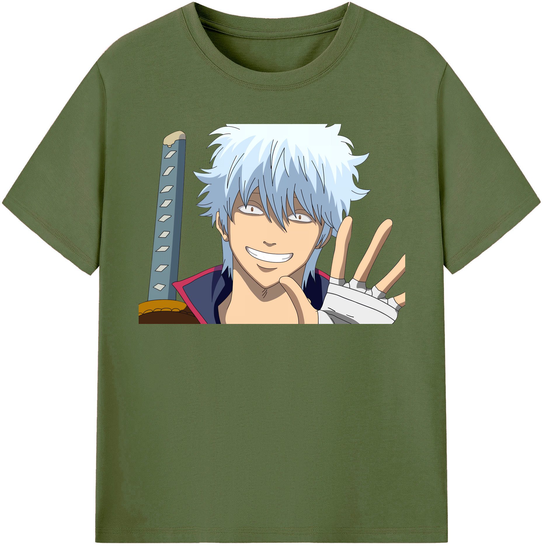 （画像用） ぎんたま 坂田銀時（さかたぎんとき） 神楽 志村新八（しむら しんぱち） GINTAMA Sakata Gintoki Kagura Shimura Shinpachi 綿100％半袖Tシャツ（フロントプリント）
